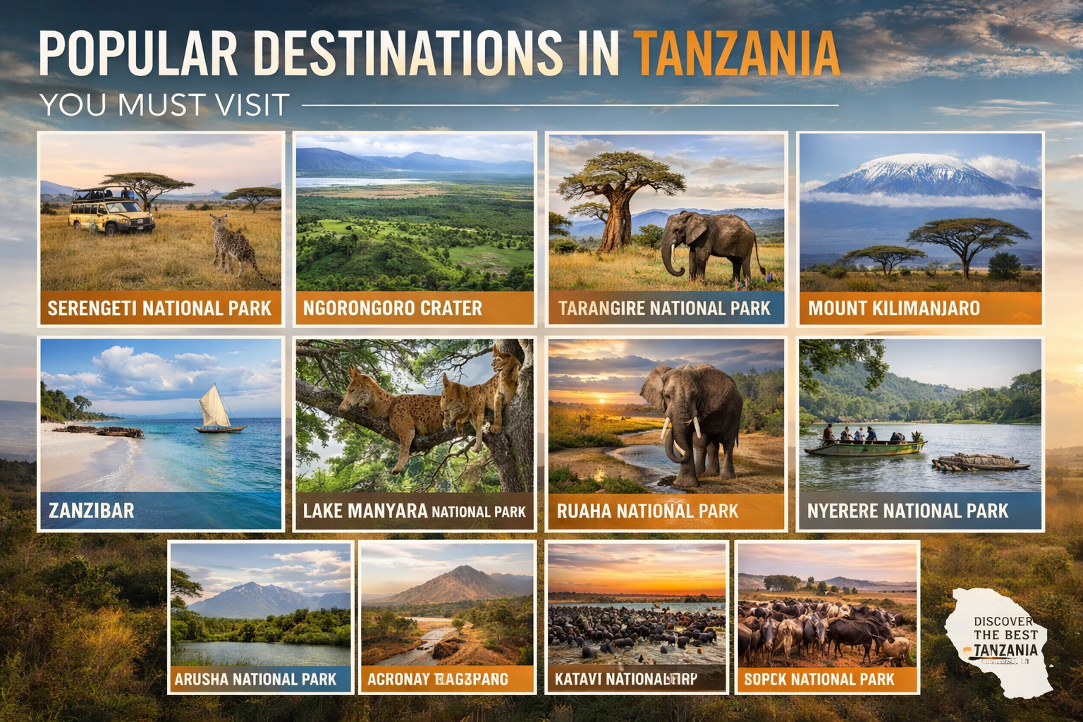 popular destinations in Tanzania