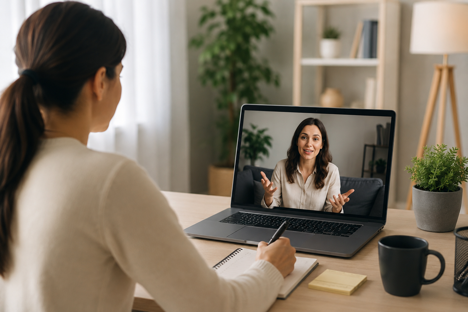 Virtual coaching in a cozy setting